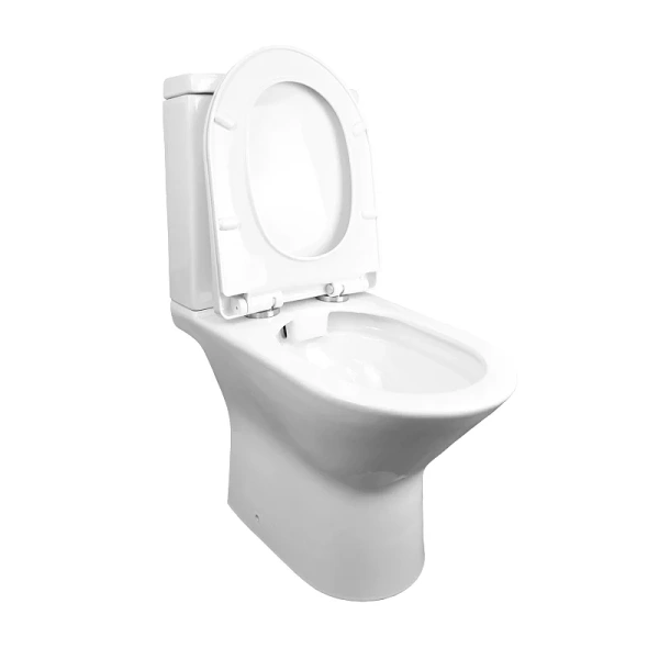 Унитаз компакт Azario Fretta New безободковый, безободковые, сиденье с микролифтом , с антивсплеском, компакт, низкие - фото 5