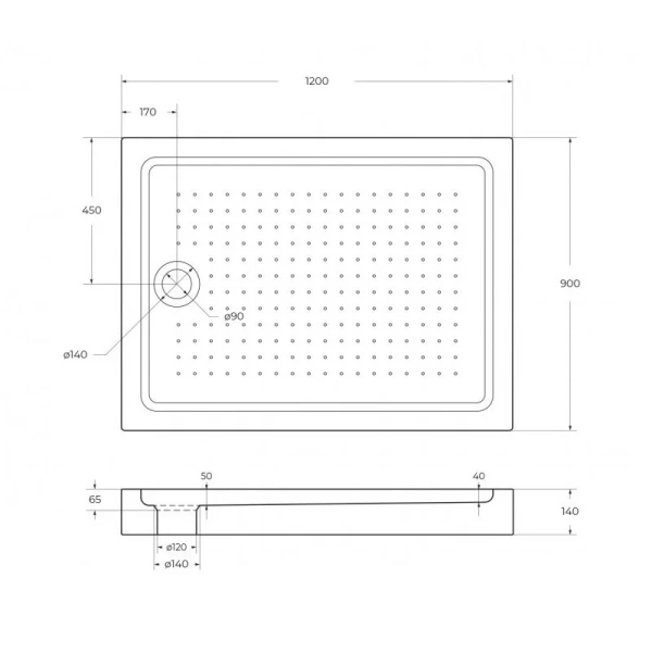 Душевой поддон BelBagno Tray-BB-AH 120x90 см белый - фото 2
