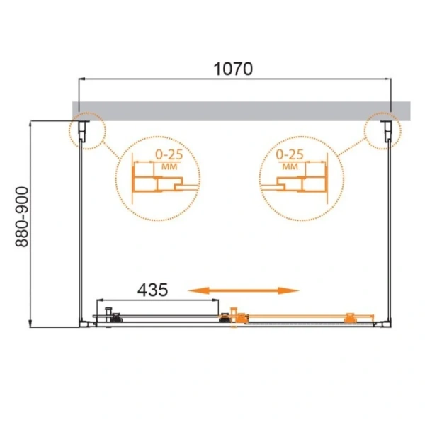 Душевой уголок Cezares Molveno 110х90 см рифленое стекло - фото 2