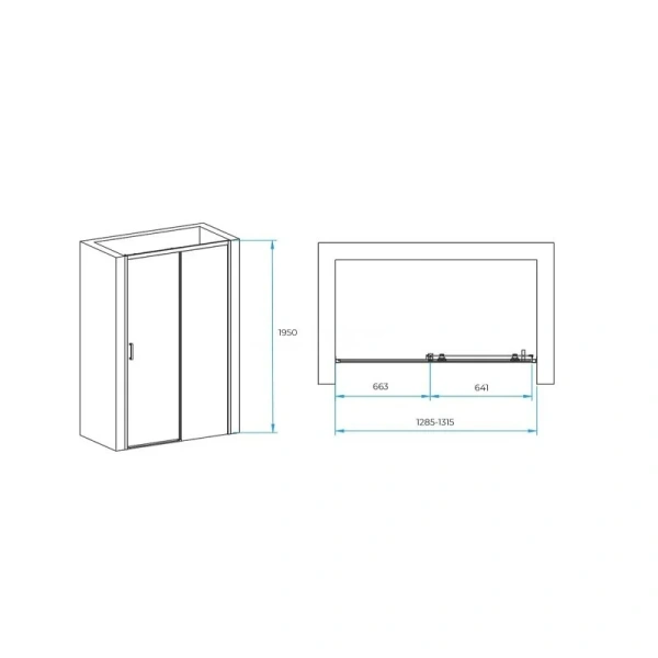 Душевая дверь в нишу RGW Passage PA-017 130 см профиль хром, стекло прозрачное, современные, hi-tech - фото 2