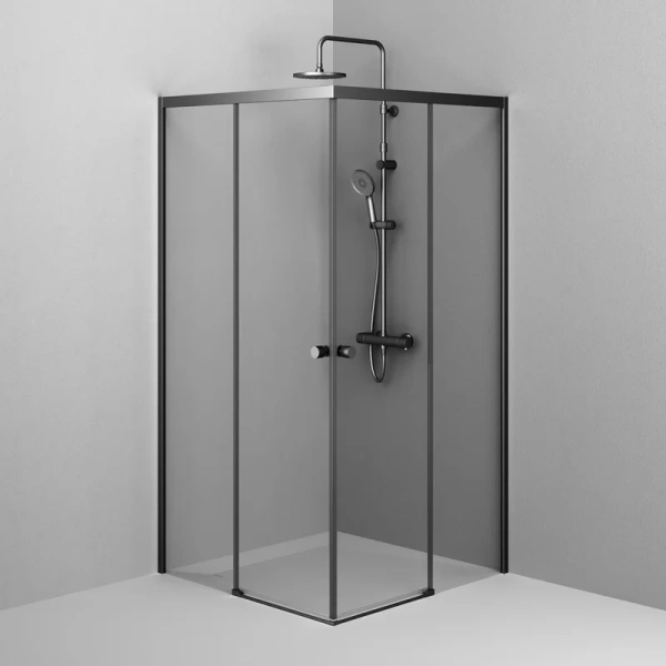 Душевой уголок Am.Pm X-Joy 100x100 см профиль черный - фото 3