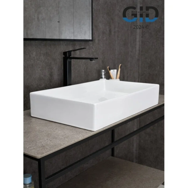 Раковина GID Geometrico N9496 60 см белая, 60 см - фото 6