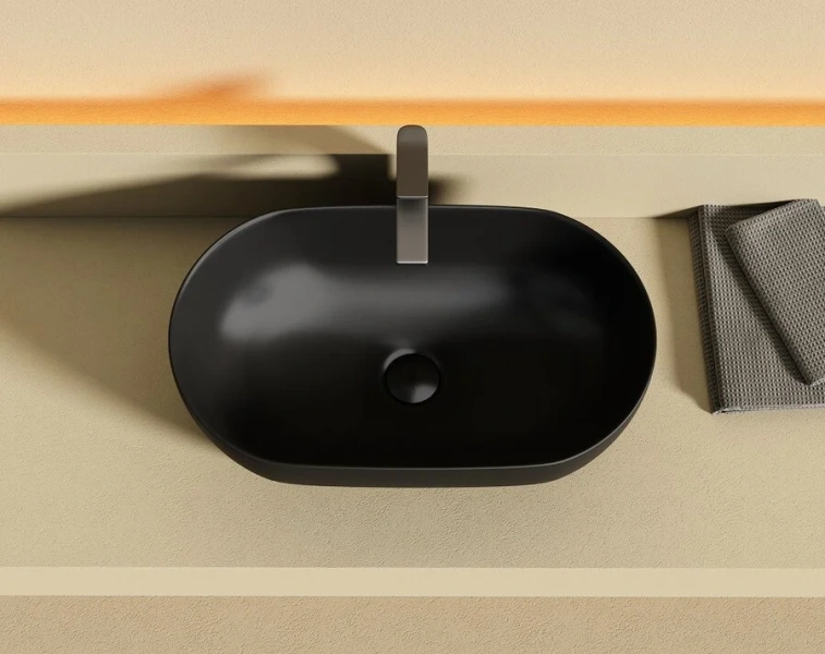 Раковина Ceramica Nova Twist 50 см черная матовая, 50 см - фото 6