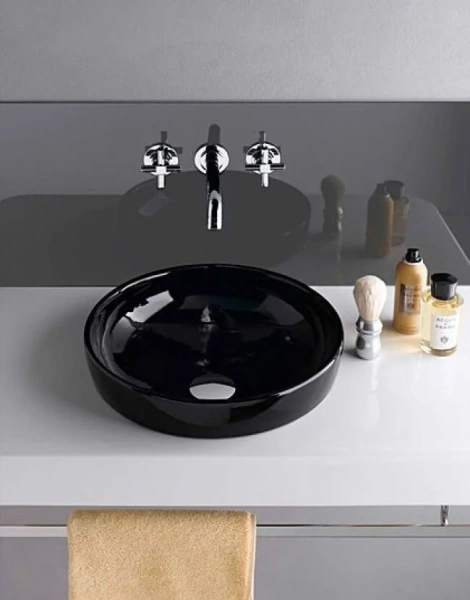 Раковина VitrA Water Jewels 40 см черная, маленькие, в форме чаши, круглой формы - фото 5