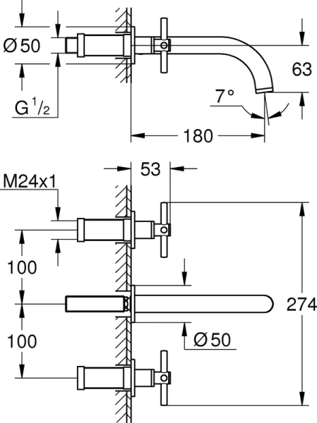 Смеситель для раковины Grohe Atrio хром, хром - фото 4