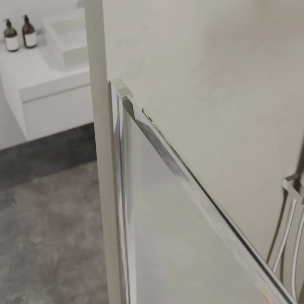 Шторка для ванны Berges River S Slider 98х145 см матовое стекло, профиль хром, хромированный профиль - фото 5