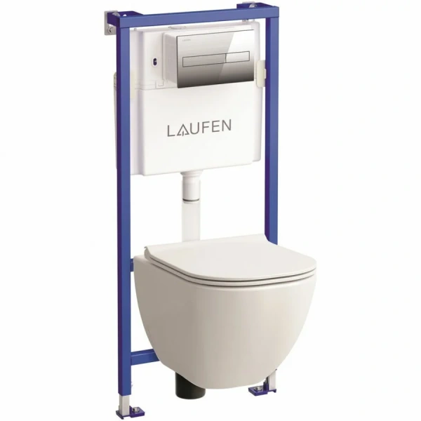 Унитаз с инсталляцией Laufen Pro с клавишей смыва - фото 3