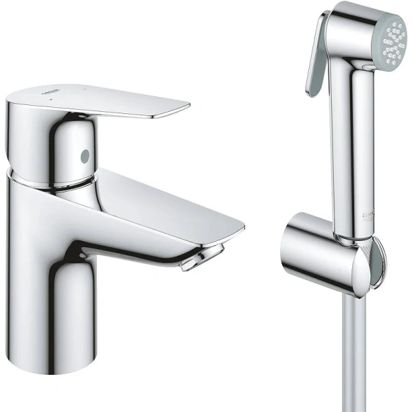 Смеситель для раковины Grohe BauEdge с гигиеническим душем - фото 1