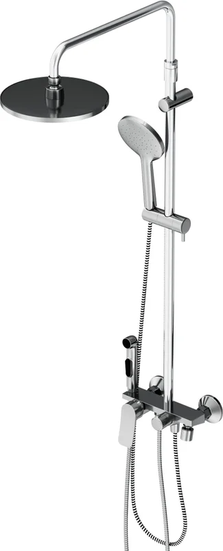 Душевая стойка Damixa Apollo с гигиеническим душем, круглая, рычажные - фото 6