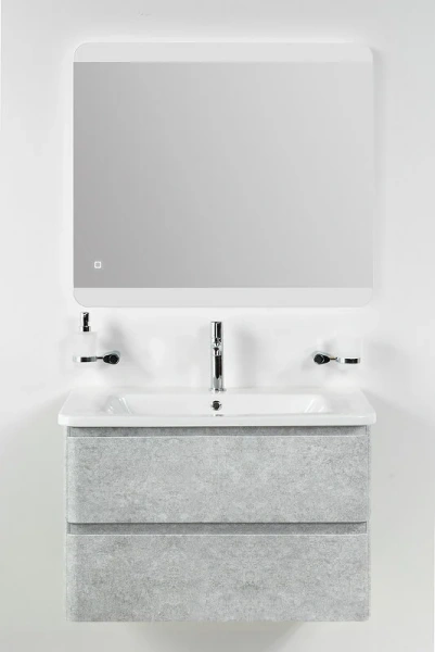 Тумба под раковину подвесная BelBagno Albano-Cer 80 см cemento verona grigio, подвесная, пристенная - фото 4