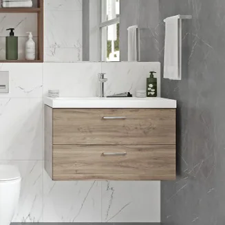 Тумба с раковиной подвесная Cersanit Lara SB-SZ-LARA-CO50/WH 50 см с ящиками