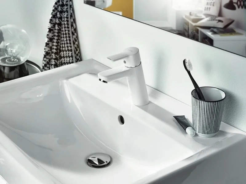 Смеситель для раковины Kludi Pure&Easy белый, современные, hi-tech - фото 3