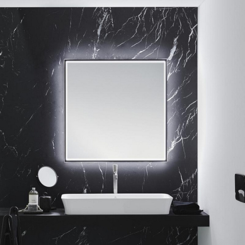 Зеркало с подсветкой Ideal Standard Conca 80 см в черной раме, в раме - фото 4