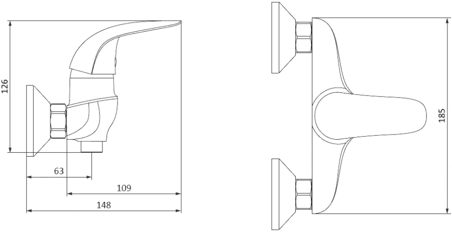 Смеситель для душа RedBlu by Damixa Palace Bit 312000000 - фото 2