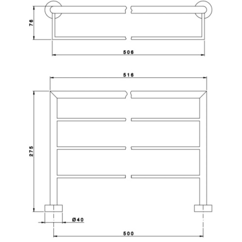 Полка-полотенцедержатель для ванной Nicolazzi Minimale 1499M - фото 3