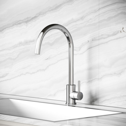 Смеситель для кухни Sancos Stainless нержавеющая сталь, на мойку, на столешницу - фото 6