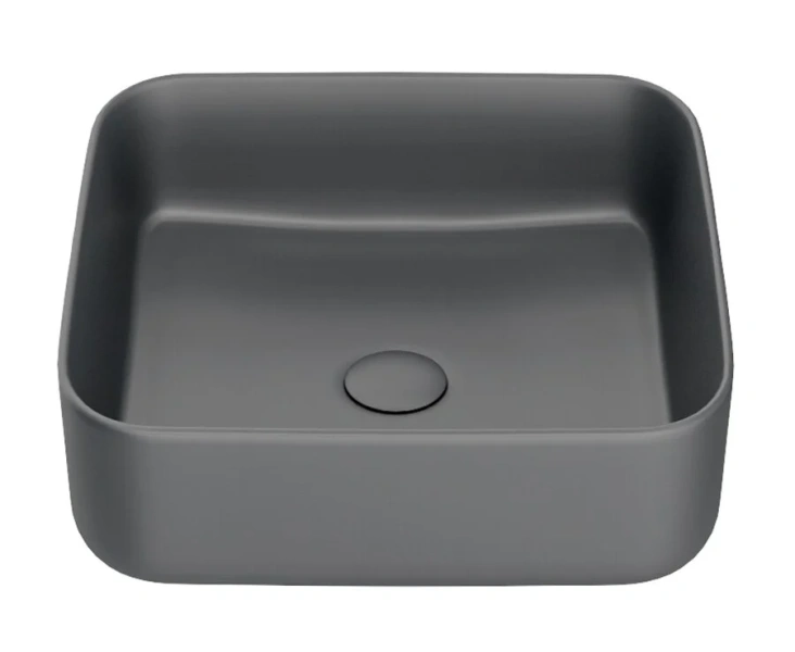 Раковина IDDIS Bridge 39 см серая матовая, накладные (на столешницу), пристенные - фото 3