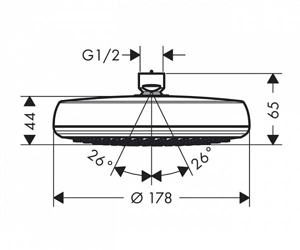 Верхний душ Hansgrohe Crometta хром, верхние души - фото 2