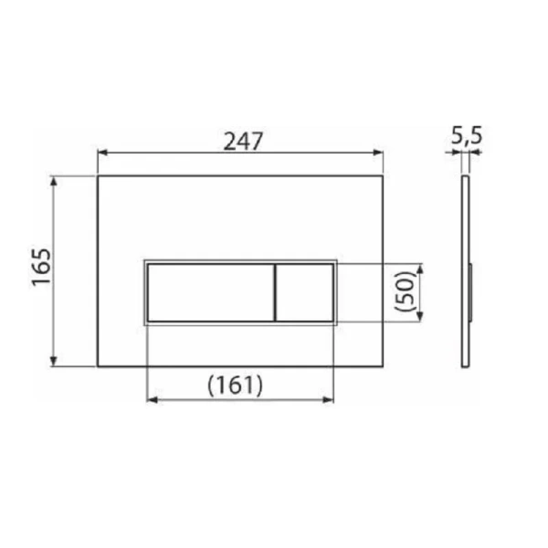 Клавиша смыва Kerama Marazzi никель - фото 2
