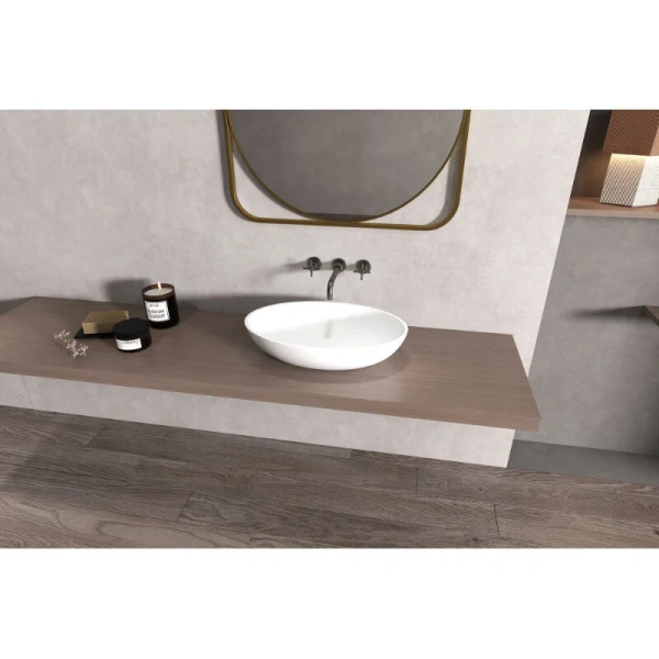 Раковина Abber Stein 55 см белая матовая - фото 4