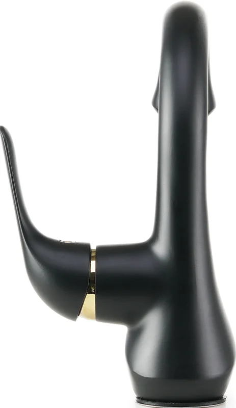 Смеситель для  раковины, черный/золото Lemark Swan LM5406BG - фото 3