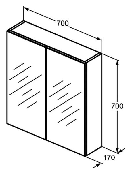 Зеркальный шкаф Ideal Standard Mirror&Light 70 см с косметическим зеркалом, нет в наличии - фото 2