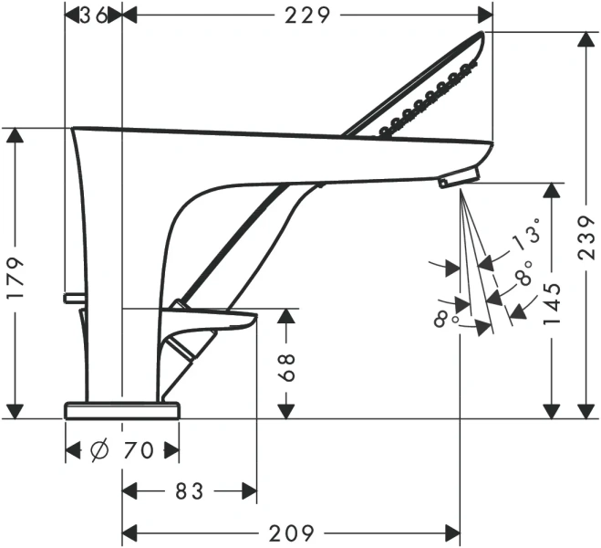 Смеситель для ванны Hansgrohe PuraVida 15432 - фото 3
