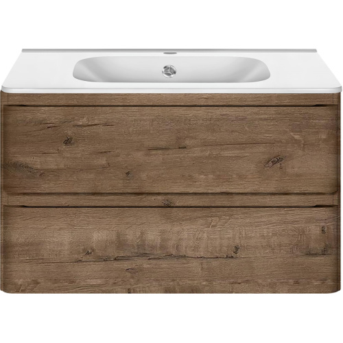 Тумба с раковиной подвесная Vincea Vico VMC-2V800 79,4 см с выдвижными ящиками, комплект (набор) - фото 8