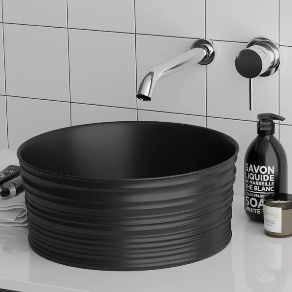 Раковина Grossman 40,5 см черная матовая, черные - фото 4