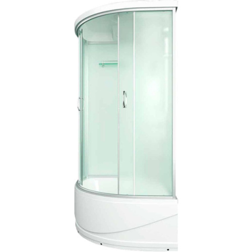 Душевая кабина, задняя стенка белая, стекло матовое, Erlit Comfort ER 4510TP-C3, 100х100 - фото 4