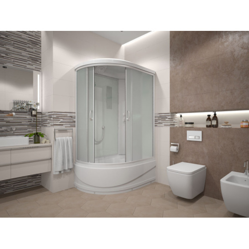 Душевая кабина Erlit Comfort 120x80 см стекло матовое, асимметричные - фото 2