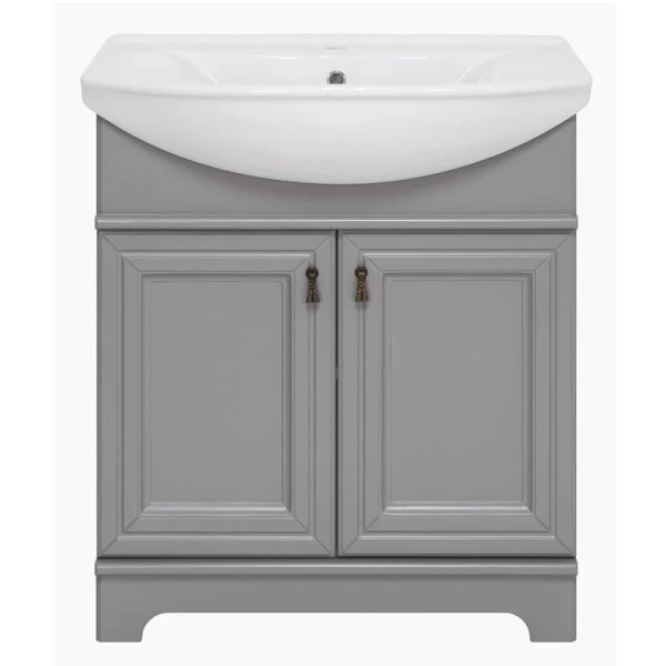 Тумба под раковину напольная Misty Лувр 75 см серая