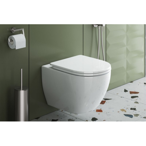 Унитаз подвесной Cezares Stylus с крышкой-сиденьем, фаянс, керамика - фото 8