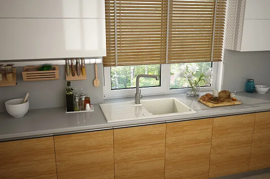 Мойка для кухни Акватон Верона 85 см песочная, бежевые - фото 5