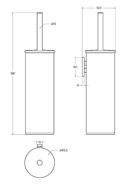 Ершик Cezares Relax брашированное золото - фото 2