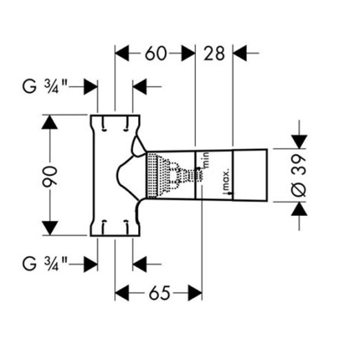Скрытая часть запорного вентиля Hansgrohe - фото 2
