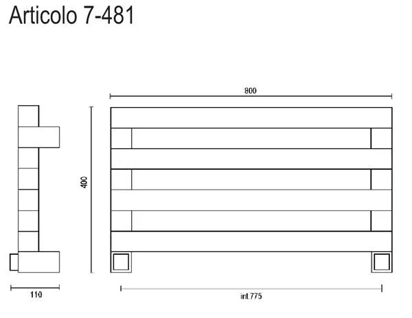Полотенцесушитель водяной Margaroli Cometa 7-481, современные, hi-tech - фото 2