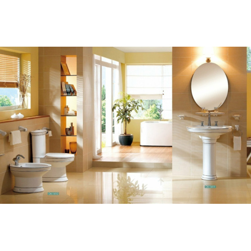 Раковина Ceramalux Luxe Classic 75 см белый/хром, классические, ретро - фото 2
