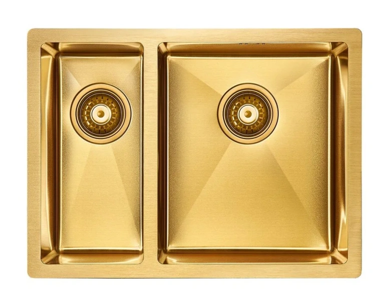 Мойка для кухни Paulmark Zusat 59 см брашированное золото, левосторонняя, 60 см - фото 5