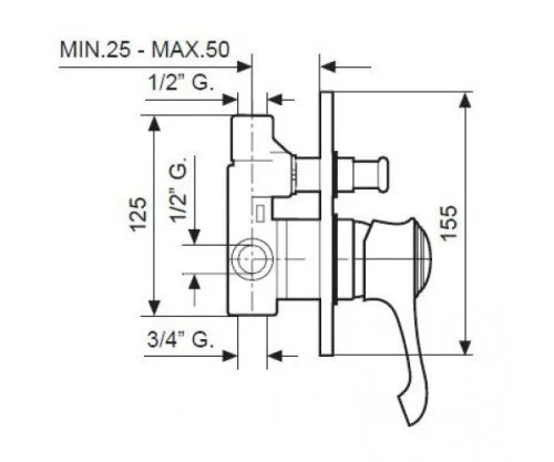 Смеситель для душа Emmevi Tiffany 6019 - фото 4