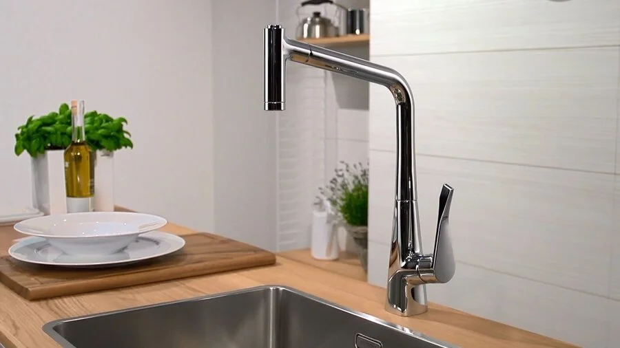 Смеситель для кухни Hansgrohe Metris M71 хром, современные, hi-tech - фото 3