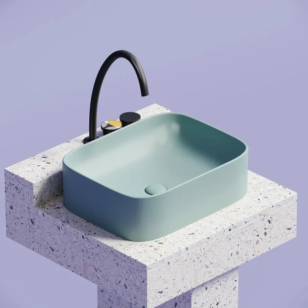 Раковина Ceramica Nova Element 50 см зеленая, из санфарфора - фото 7