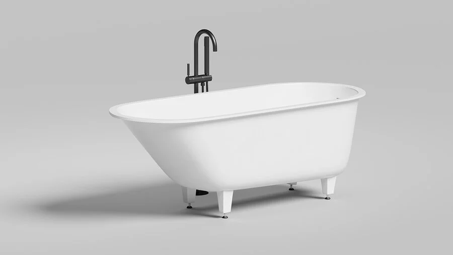 Ванна из искусственного камня Salini Ornella Kit 160x70 см белый матовый, белые - фото 8