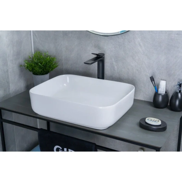 Раковина GID Geometrico D1304 50 см белая - фото 3