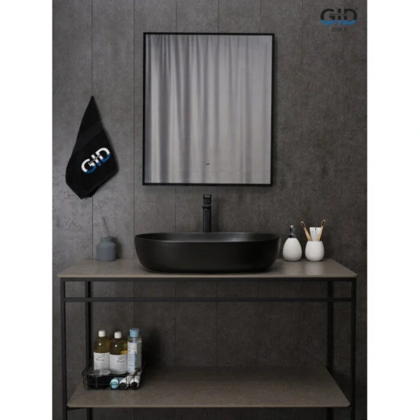 Раковина GID Lago Bm1348 61 см черная - фото 4