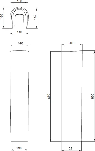 Пьедестал для раковины Santeri Визит белый index_2 - фото 5