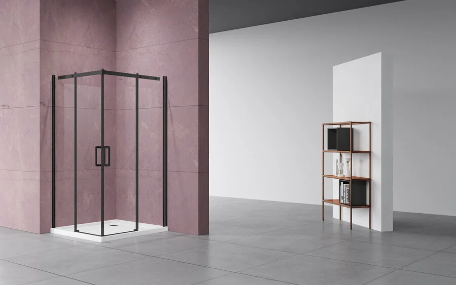 Душевой уголок Vincea Dice 90х90 см профиль черный, черные - фото 4