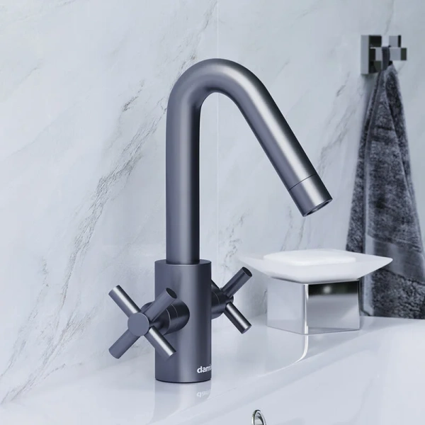 Смеситель для раковины Damixa Neo Classic графит, черные - фото 4