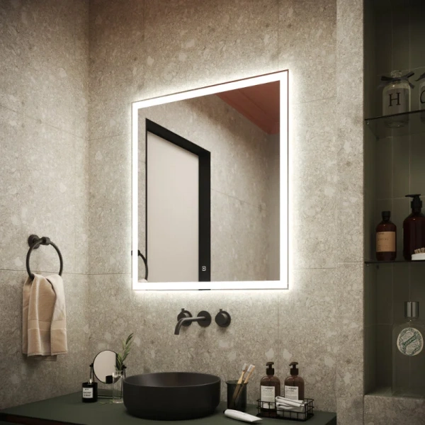 Зеркало с подсветкой Sancos City 70 см прямоугольное - фото 4
