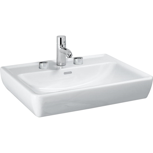 Раковина Laufen Pro 65 см с 3 отверстиями для смесителя - фото 1